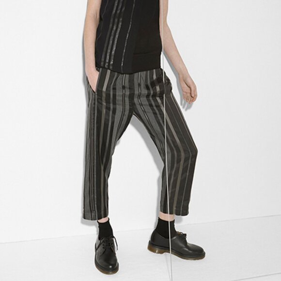 Roque by Ilaria Nistri Striped Cropped Satin Pants Size 40 Made in Italy